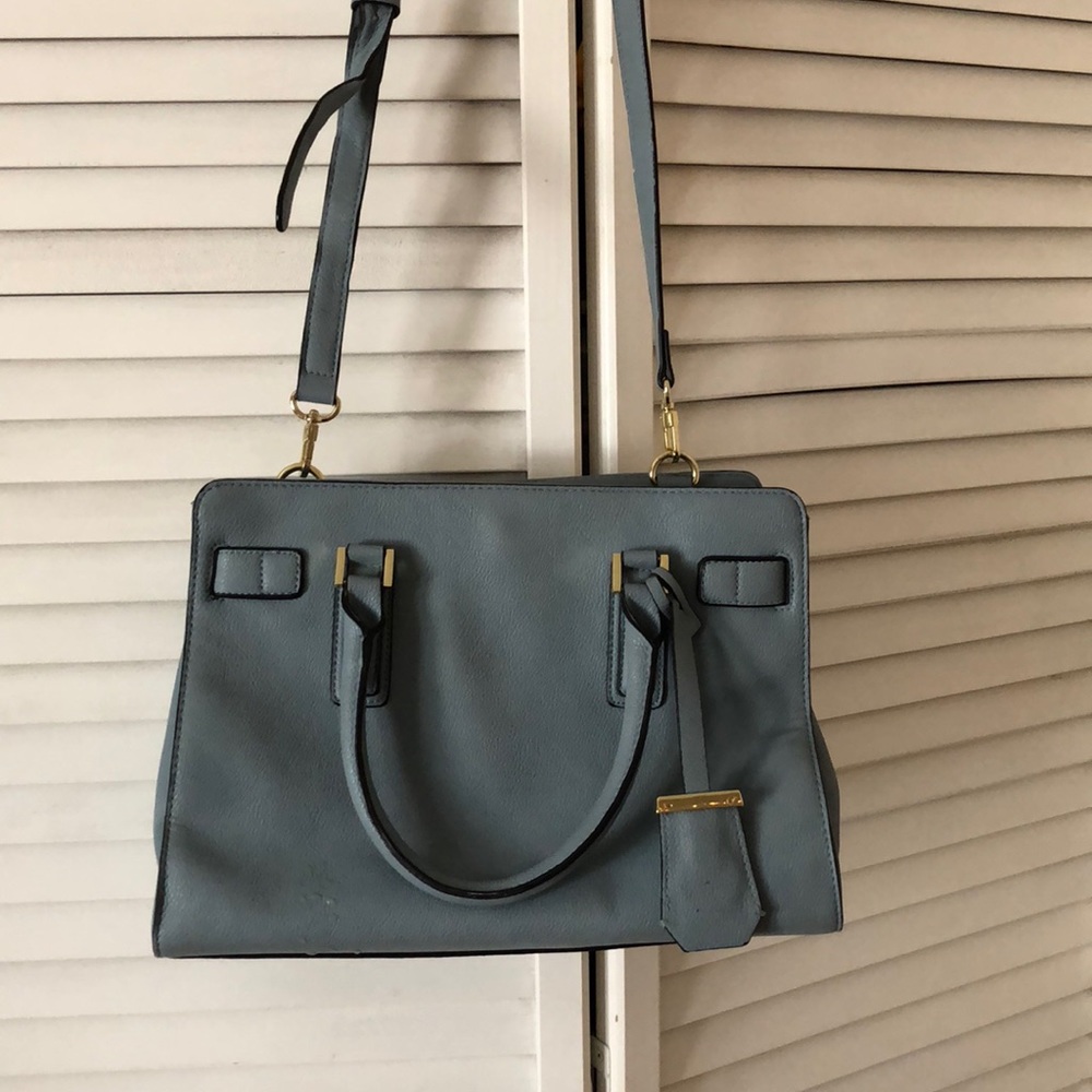 Blue Target cross body bag